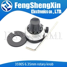 1pcs/lot  3590S 6.35mm precision scale knob potentiometer knob equipped with multi-turn potentiometer