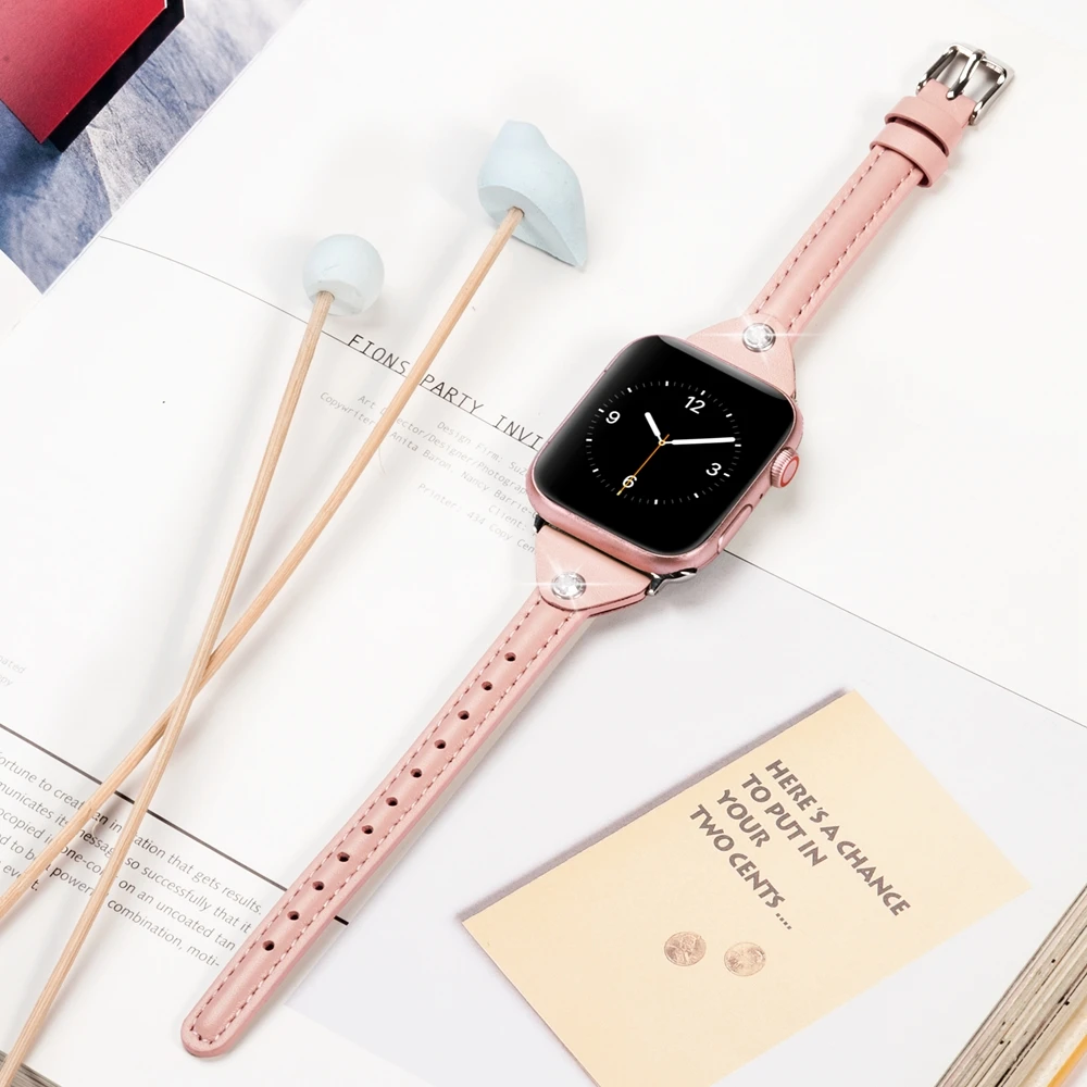 Модный кожаный ремешок для наручных часов Apple Watch, версии 4/3/2/1 40 мм 44 мм, спортивный браслет, 42 мм, 38 мм, ремешок для наручных часов iwatch, 5 группа