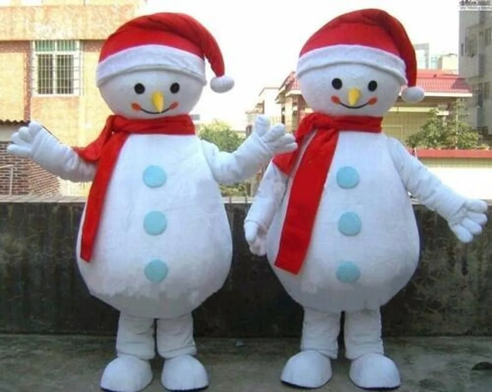 

2019 Christmas Frosty Snowman Costume Suit Mascot Cosplay Party Game Adult Dress Event Unisex Cartoon Apparel Cosplay Halloween