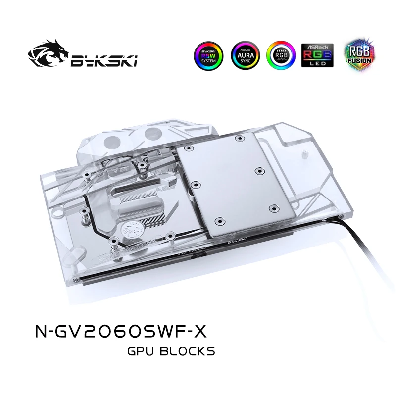 Bykski водный блок использовать для Gigabyte GeForce RTX 2060 Super Gaming OC 3X 8G/RTX Gam/полное покрытие