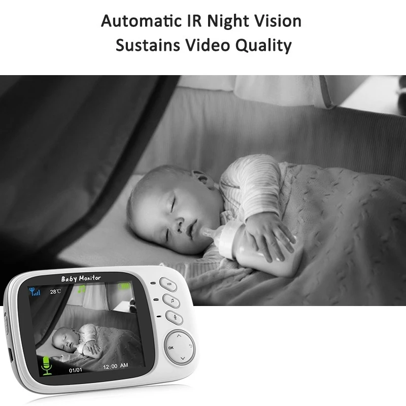 Видео Видеоняни и радионяни с Камера 3 2 дюймов ЖК-дисплей Экран Беспроводной