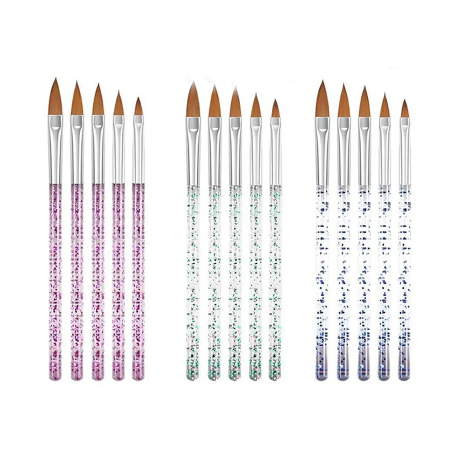 

Nail Extension Manicure Tools Gradient Manicure DIY Art Carving Brushes Crystal Handle Nail Painting Pen Nail Art Brush