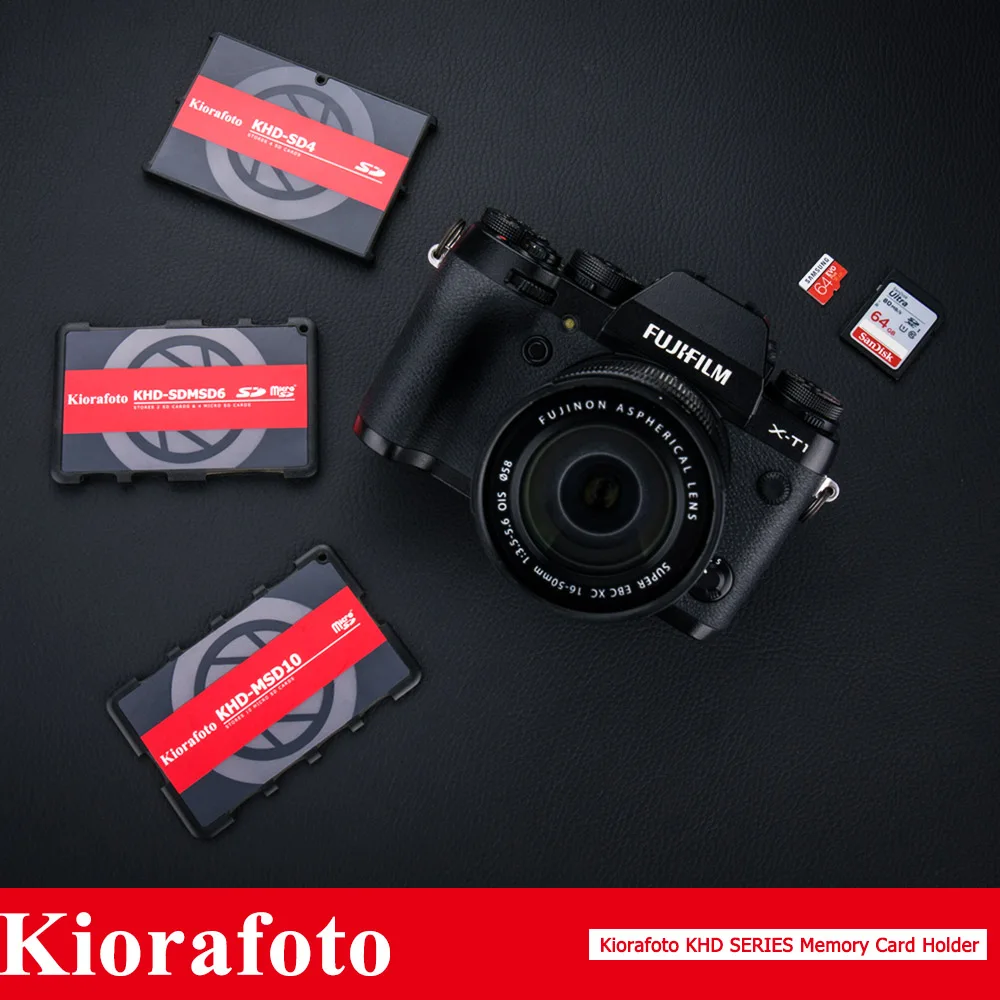 Kiorafoto аксессуары для камеры держатель для карт памяти SD/MSD/Micro SD/TF протектор для Canon 1300d/Nikon D5300/sony A6000 легкий