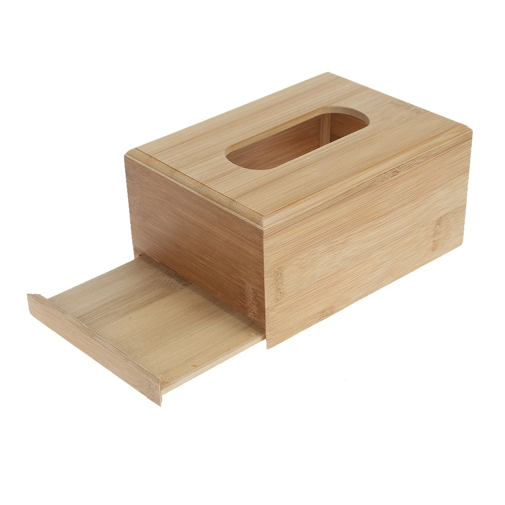 2 размера бамбуковая коробка для салфеток дома Прямоугольная форма контейнер
