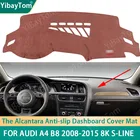 Отличный Alcantara чехол на приборной панели автомобиля, нескользящие покрытие для защиты от ультрафиолета коврик защитная накладка ковер для Audi A4 B8 2008-2015 8K S-line аксессуары