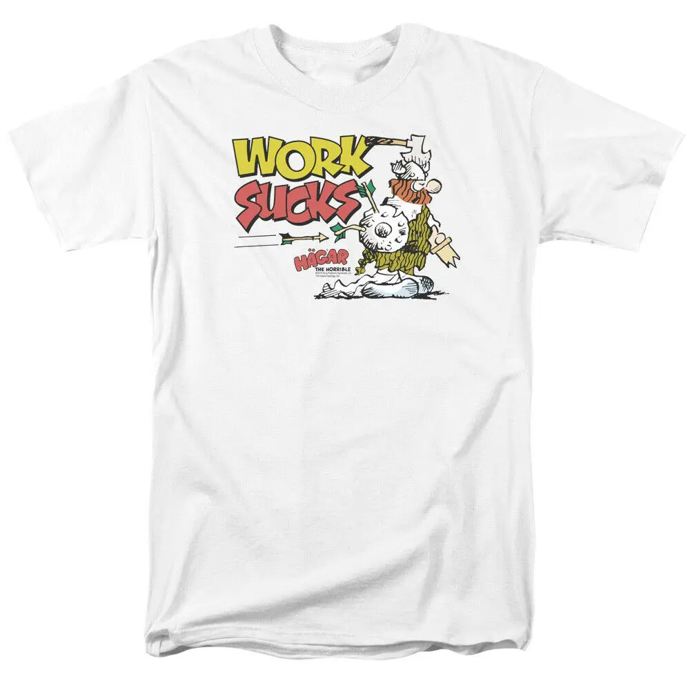 

Hagar The Horrible Work Sucks Licensed Adult T Shirt