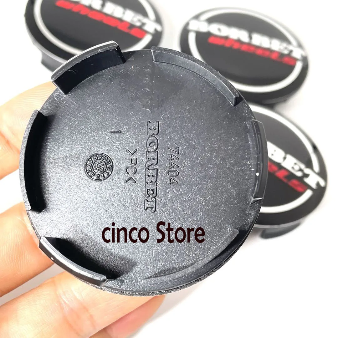 

4PCS 56MM NEW BORBET for Car logo Wheel Center Cap rim Badge refit covers Creative decoration emblem sticker styling
