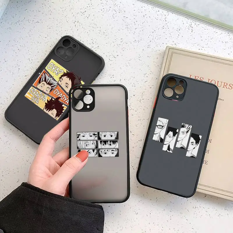 

haikyuu japanese anime Phone Case For iphone 12 11 7 8 plus mini x xs xr pro max matte transparent cover