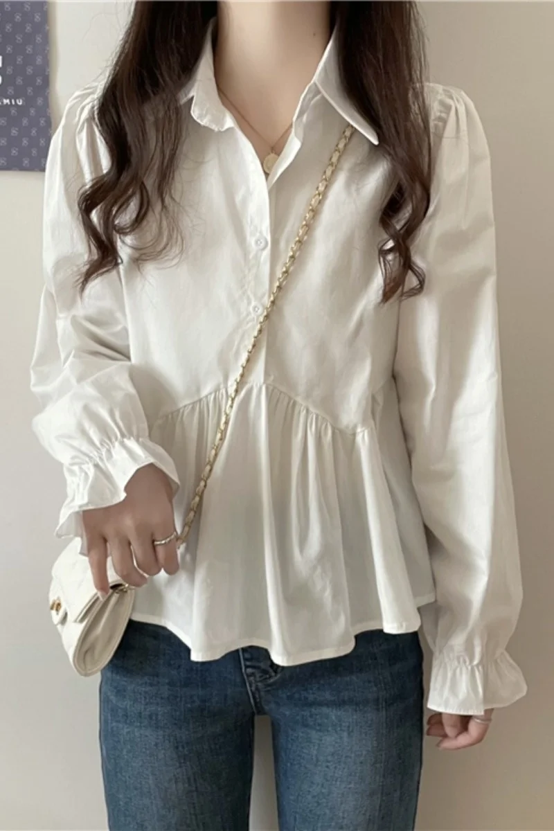 Осень 2021 новый дизайн Детская рубашка Sense весна и осень женская с длинным рукавом