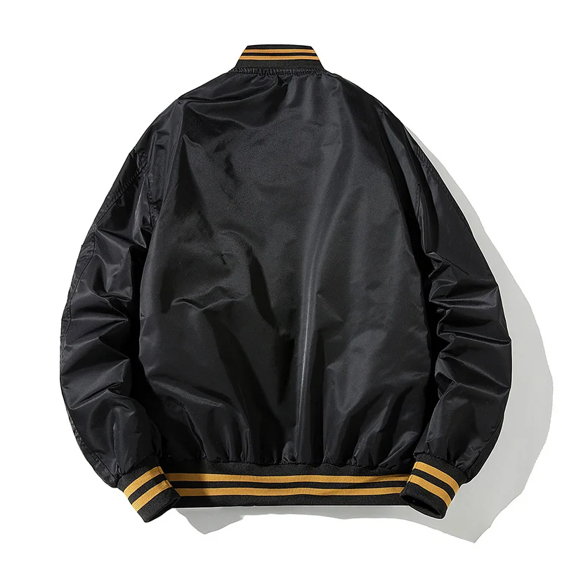 Мужская модная куртка бомбер с вышивкой повседневная бейсбольные куртки унисекс