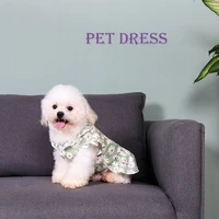 spring summer new pet clothing daisy print pomeranian small puppies dog skirt dress