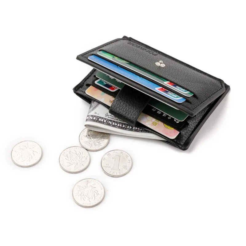 Fashion Unisex Card Holder Women PU Slim Small Wallet Card Retro Leather Men Wallet Business Package Coin Purse Card Holder