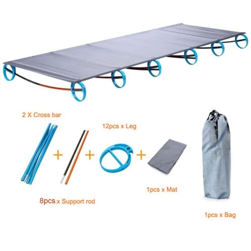 

Camping Mat Ultralight Sturdy Comfortable Portable Single Folding Camp Bed Cot Sleeping Outdoor With Aluminium Frame(1.688 kg)
