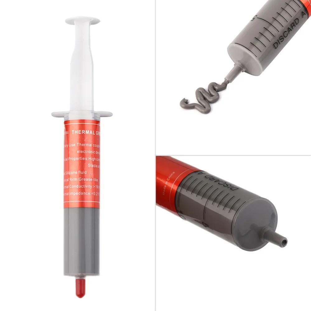 1 шт. новая 30 г термальная смазка шприца серый процессор чип паста радиатора