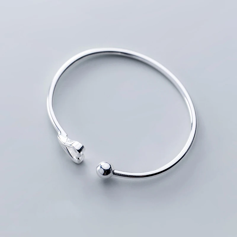 Женский браслет с полым сердечком Trustdavis из 100% стерлингового серебра S990 бусинами