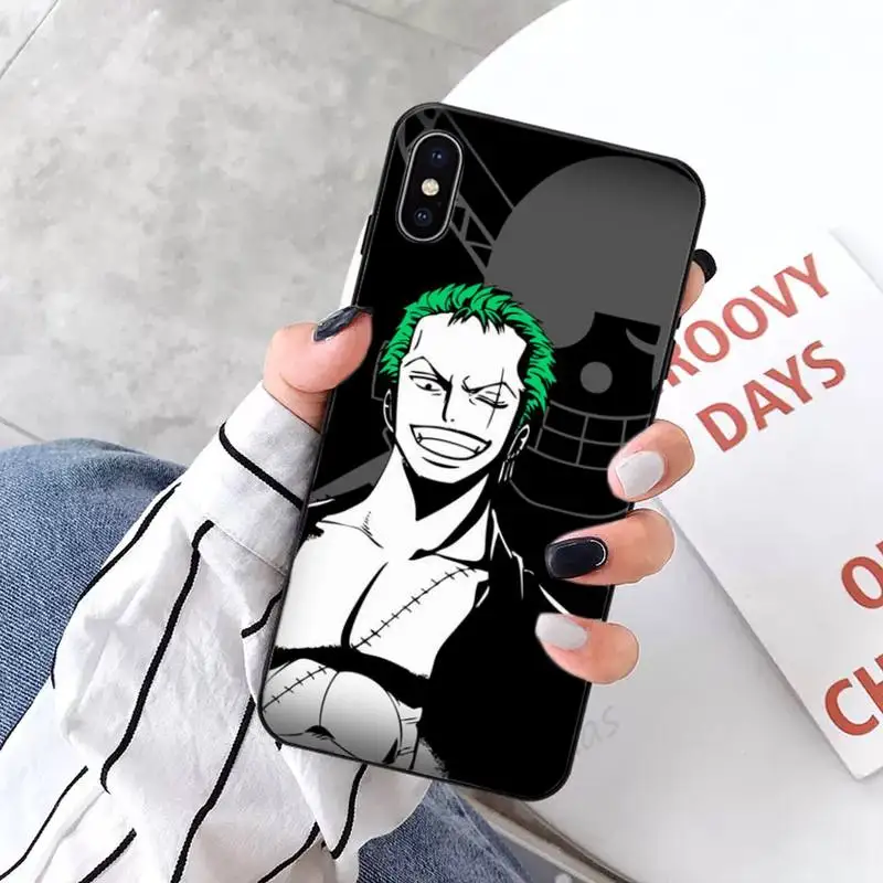 

One Piece anime Roronoa Zoro Anti-fall mobile Phone Case coque for iPhone 11 12 pro XS MAX 8 7 6 6S Plus X 5S SE 2020 XR