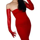 Перчатки женские, из искусственной овечьей кожи, без подкладки