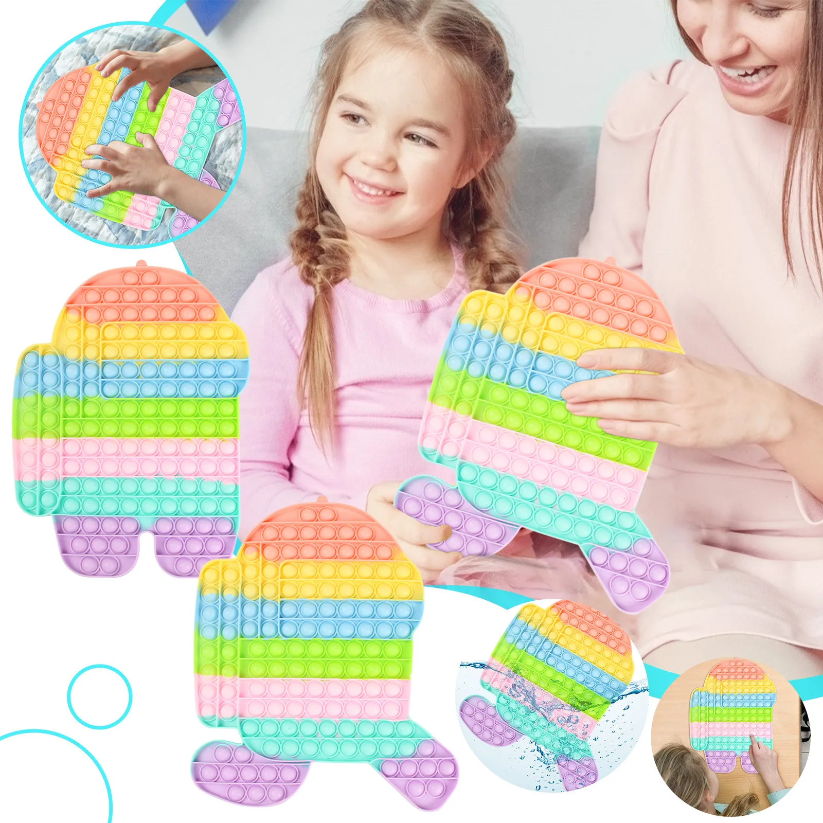 

simple dimple Push Bubble Fingertip Sensory Toy Dedicated Decompression Tabletop Toy Toys for children kawaii