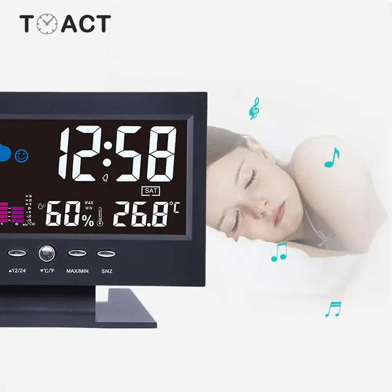 Настольные будильники цифровые настольные гигрометр температурный дисплей