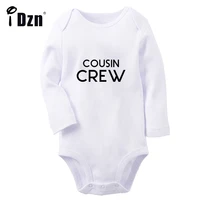 idzn new cousin crew fun printed baby boys rompers cute baby girls bodysuit newborn cotton jumpsuit long sleeves clothes