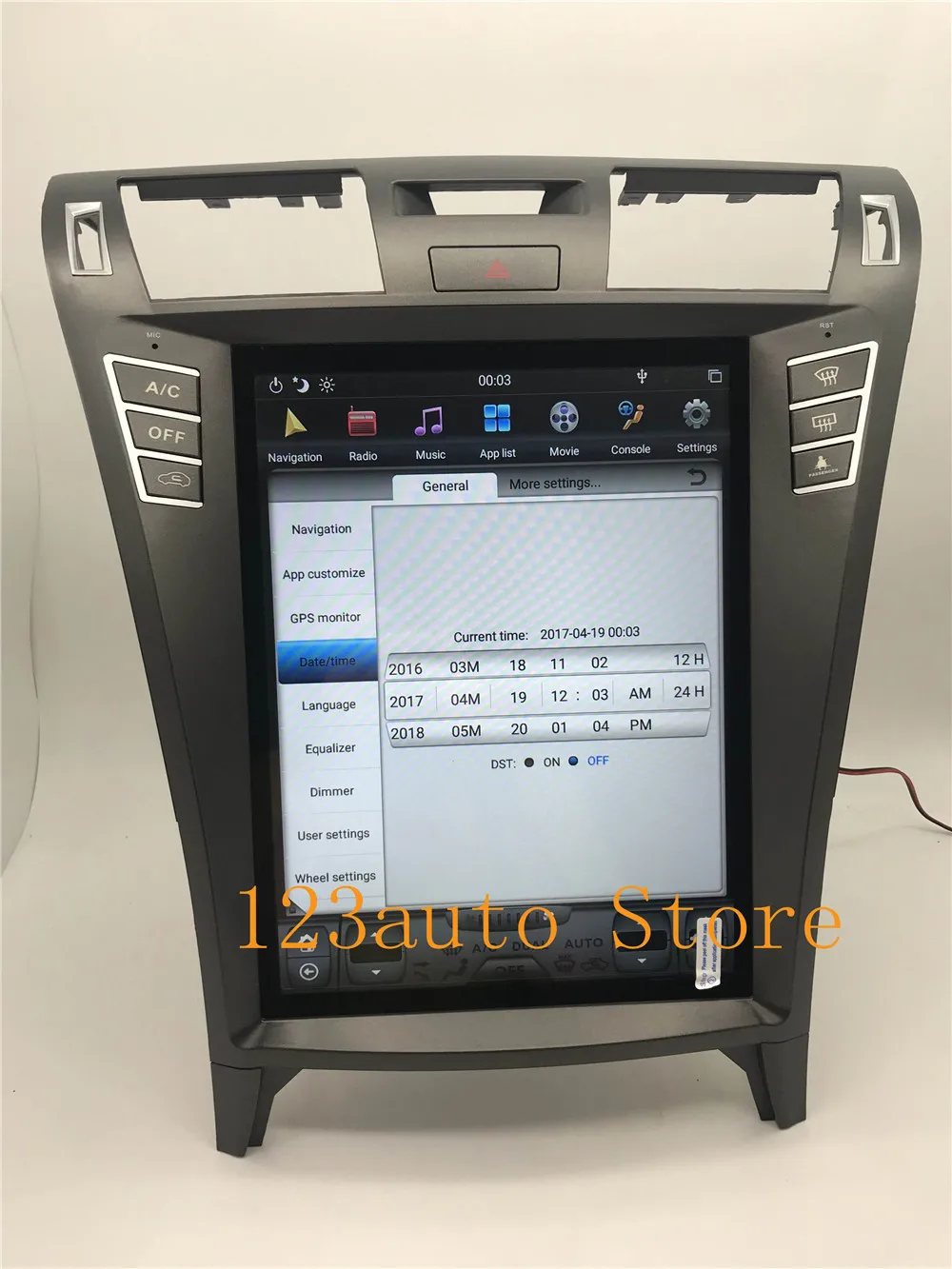 12,1 дюймов Вертикальный стиль Android 8,1 автомобильный DVD gps навигатор для lexus LS LS460 LS600 2006-2012 встроенный carplay HDMI AHD 7850IC ips