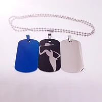 lucky stainless steel women logo simple mrs character lady pattern pendant charm necklace man gift jewelry