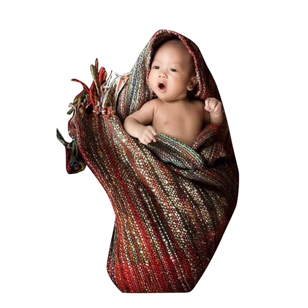 Спальный мешок SAGACE для новорожденных винтажный полосатый реквизит наряд мягкое