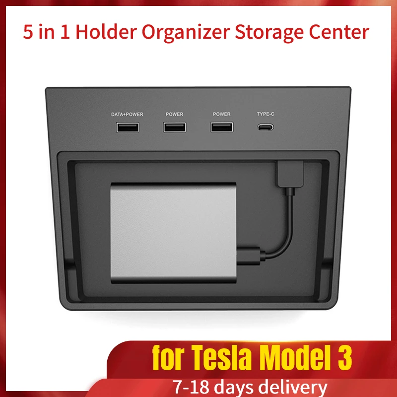 Автомобильным зарядным устройством usb хаб 5 Порты в 1 держатель органайзер