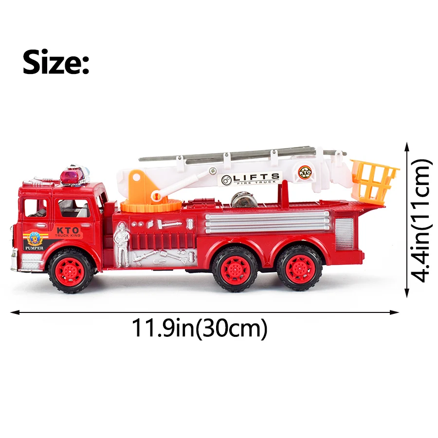 Инерционная модель пожарного грузовика игрушка для детей моделирование