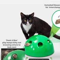 creative electric pet funny cat tray training toy cat scratching device mouse toy interactive puzzle game play exciting cat toy
