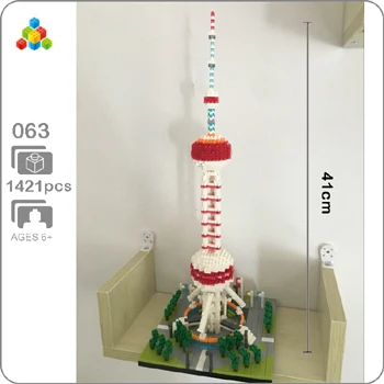 Oriental Pearl Tower YZ архитектура Тадж-Махал замок пизанский Лувр Башня Халифа башня мост алмазное здание маленькие блоки игрушка без коробки - Цвет: Oriental Pearl Tower