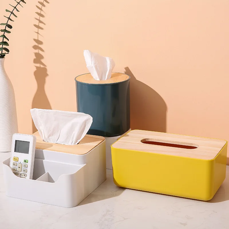 

Kitchen Multifunctional Tissue Box Restaurant Stylish Coffee Table Roll Paper Pumping Home Creative Remote Control Storage Box
