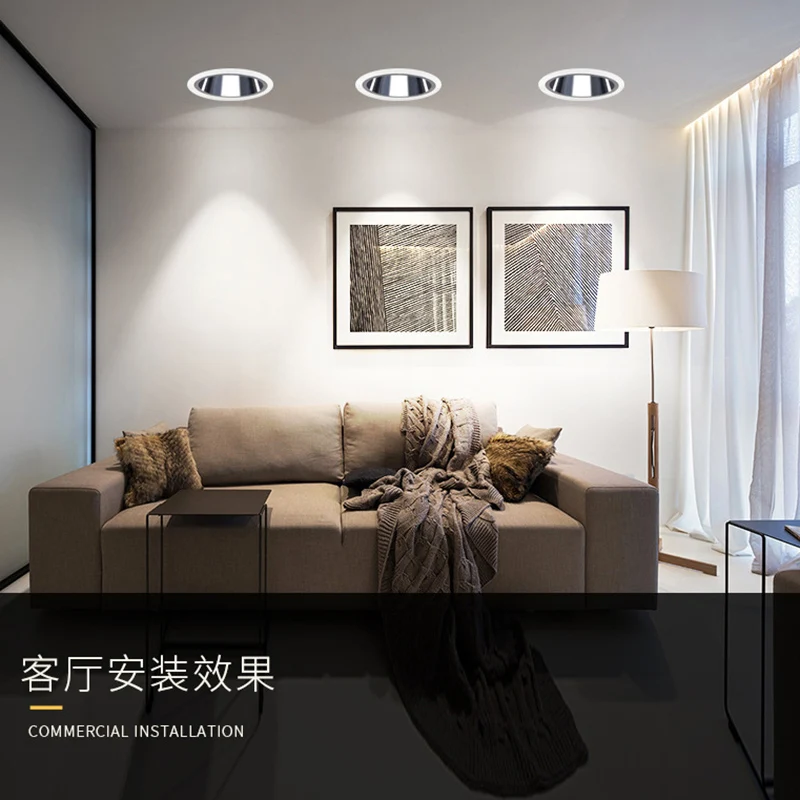 Цвет: белый черный светодиодный точечные потолочные светильники Рамка Анти