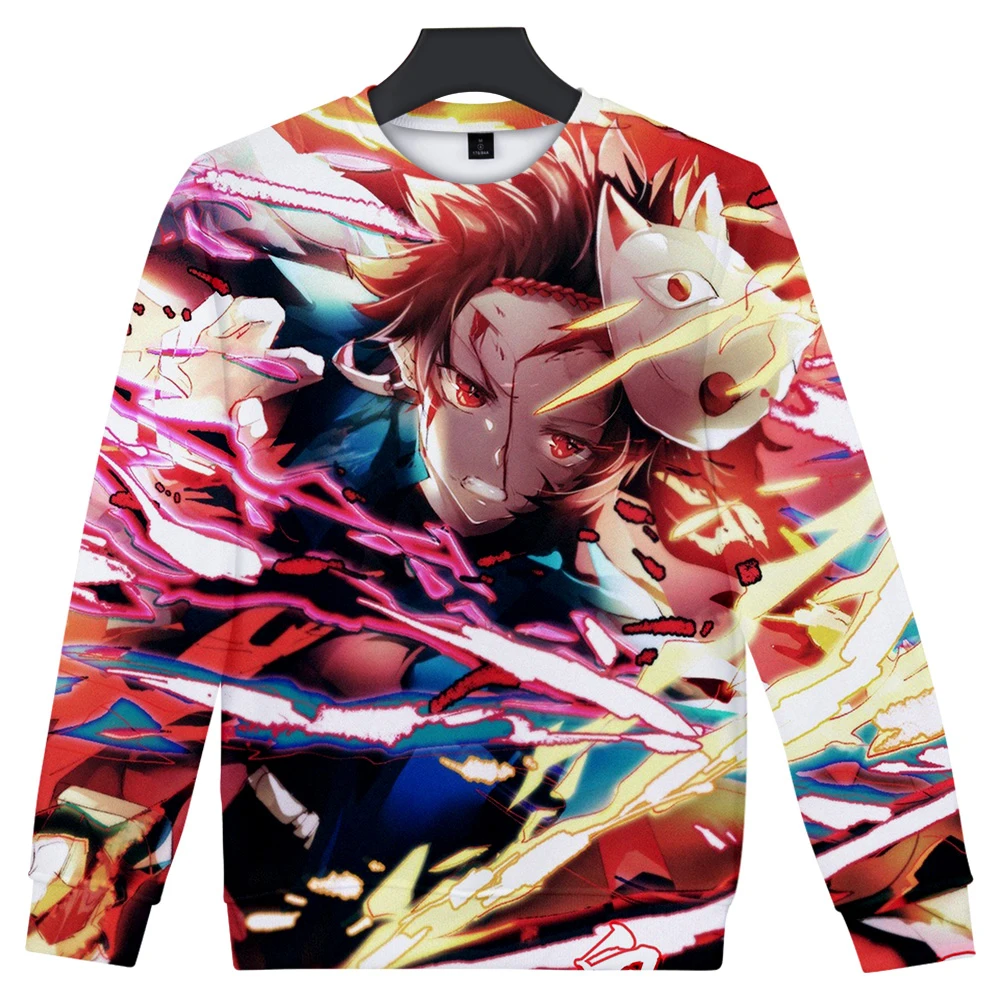 

Demon Slayer: Kimetsu No Yaiba Anime Sweatshirt Harajuku 3D Hoodies Sweatshirt Cartoon Pullovers Men Women Casual Long-sleeve