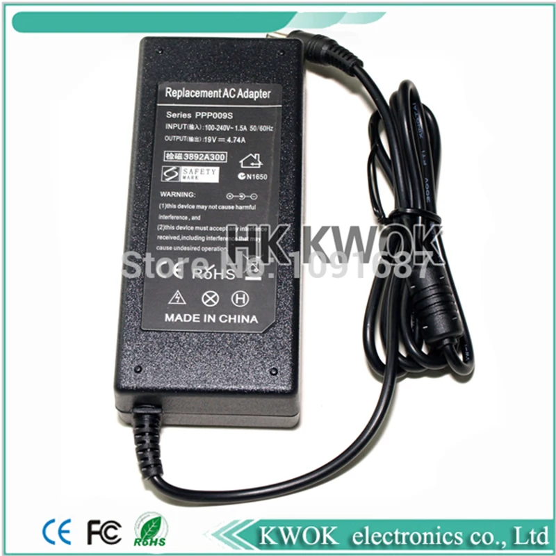 

High Quality 19V 4.74A 5.5*2.5mm 90W AC Adapter Laptop Charger For Toshiba Satellite M310 M330 L800 Notebook Power Supply