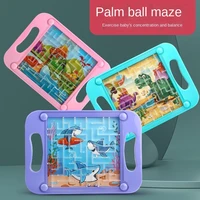 cross border hot sale puzzle early education huarong road toy handheld game machine digital ball maze balance track ball