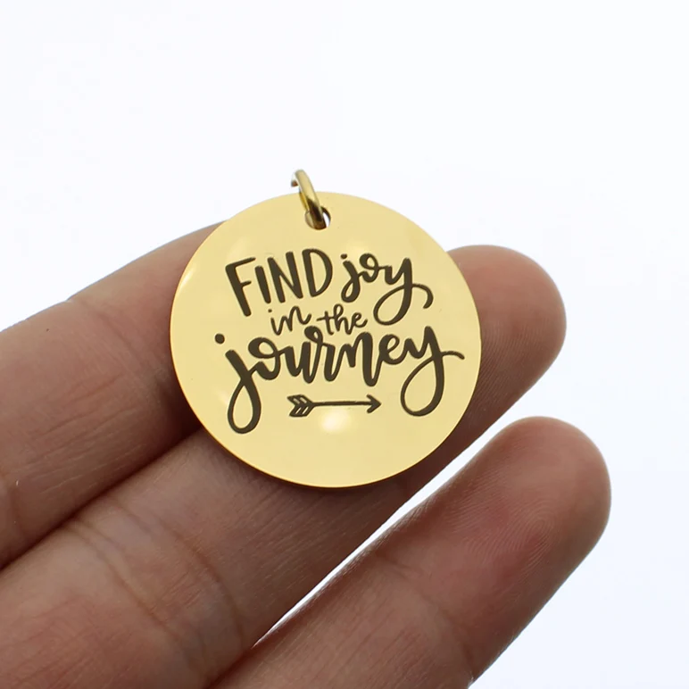 Inspirational Motivational Gift Journey Present Find Joy in the Stainless Steel Charm 20pcs Wholesale | Украшения и аксессуары