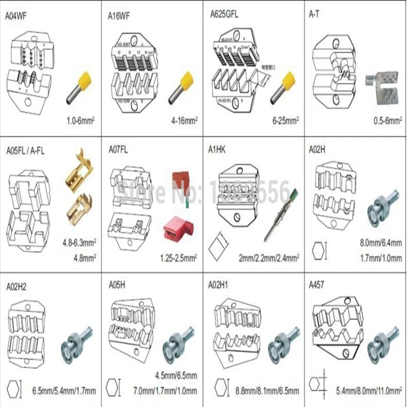 Набор пресс форм для AM 10 24 шт. пневматические инструменты обжима гофрирования