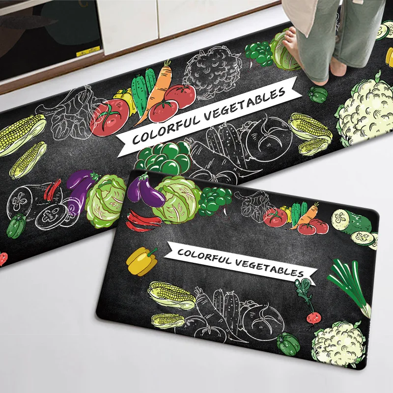

Cartoon Delicious Food Series Kitchen Floor Mat Modern 3D Printed Entrance Doormat Bathroom Anti-Slip Mats Bedroom Balcony Rugs