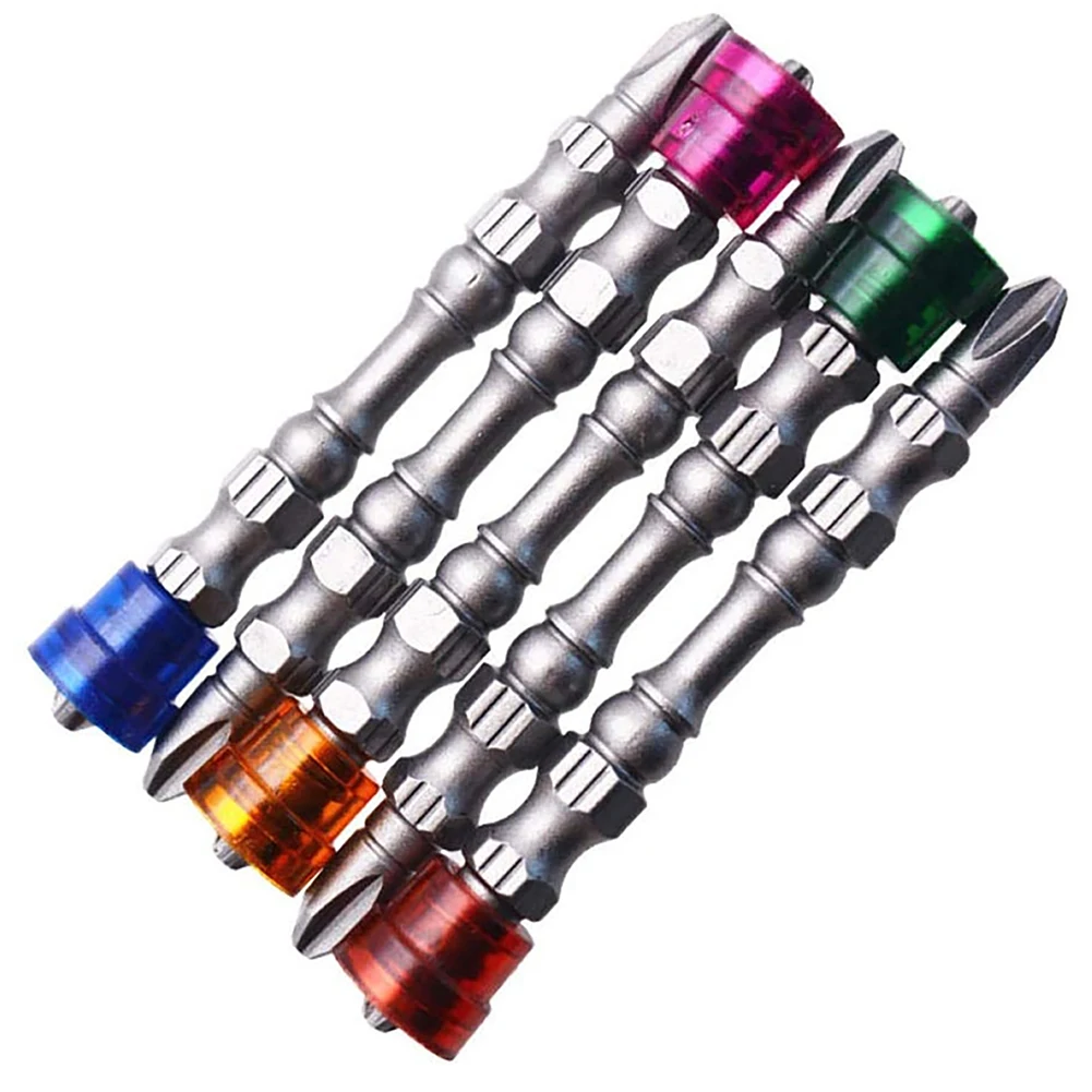 

5pcs 65mm Magnetic Drill Screwdriver Bit Durable S2 Steel Home Colorful High Hardness Anti Slip Cross Head Wearproof Easy To Use