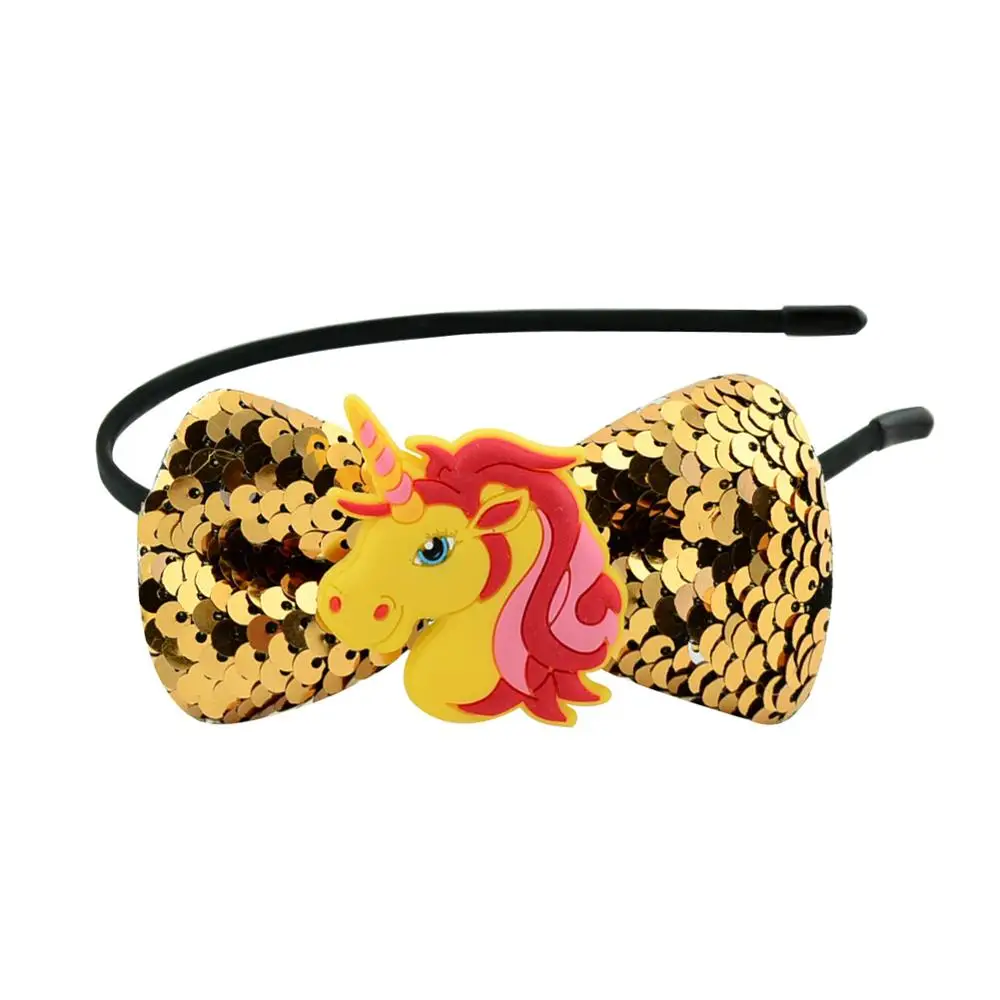 1 шт. блестки единорог повязка для волос милых маленьких девочек бутик ручная