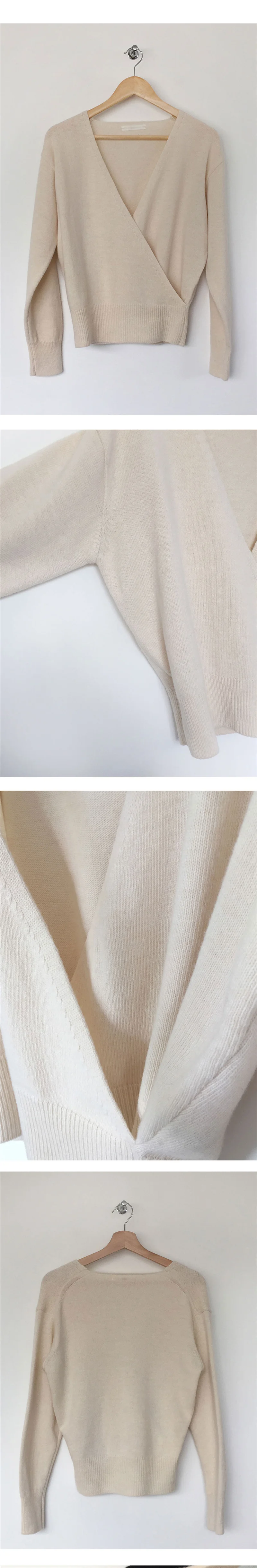 

Female Knit Pullover Design V Neck Cozy Sweater Pullover Women All Match Solid Classic Vintage Chic Korean Ladier Jumper