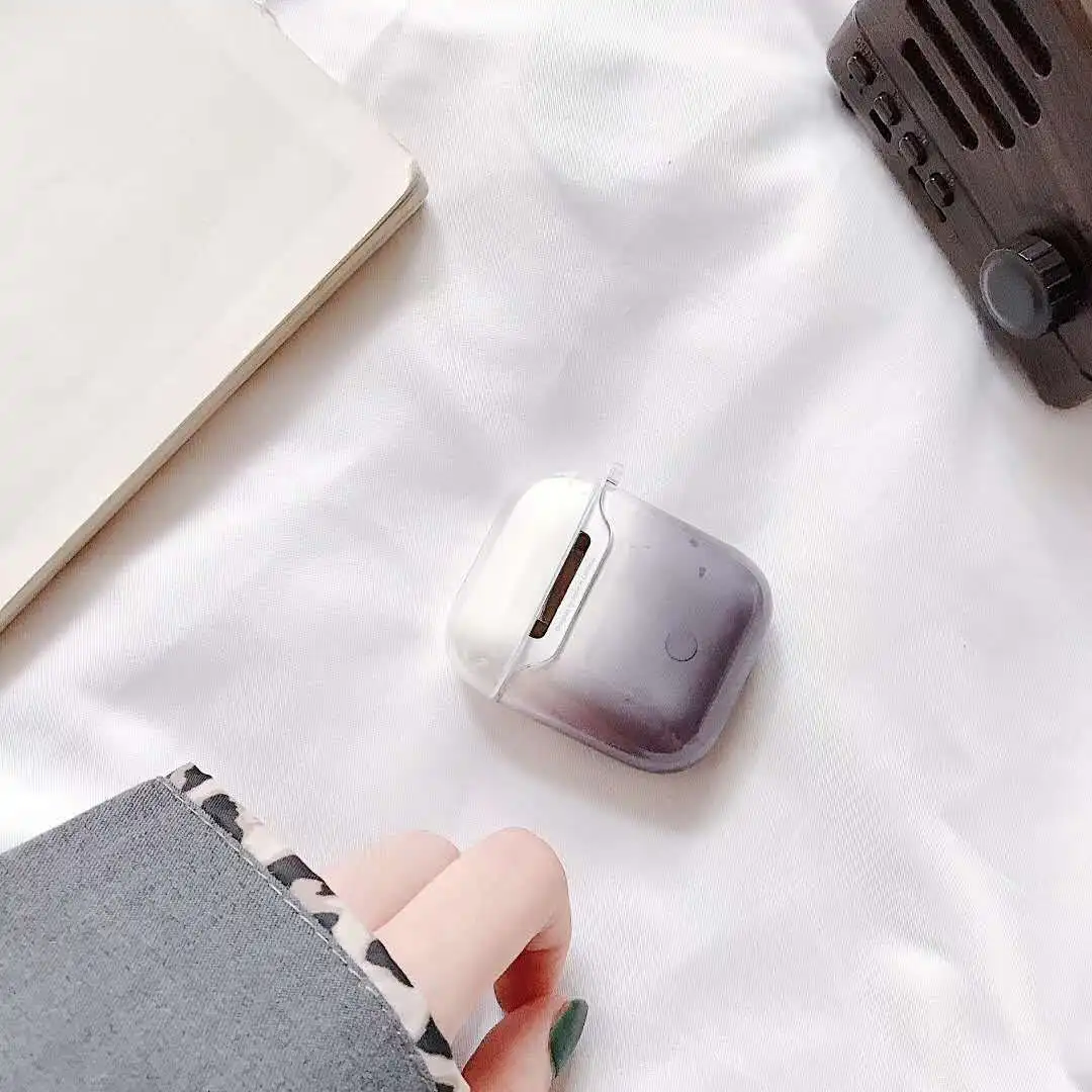 

Cover For Airpods Pro Earphone Protective Cover Cute Airpods 2 Case Gradient Transparent TPU Soft Apple Airpods Case Accessories