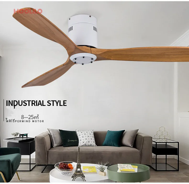 2021 новый деревянный потолочный вентилятор из белого дерева с дистанционным