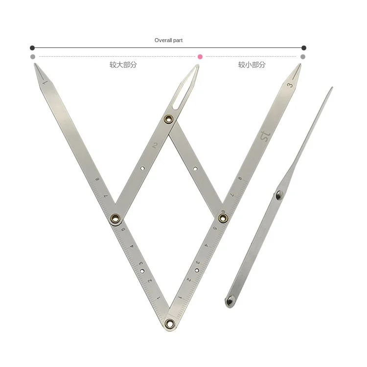 

Stainless steel Golden Ratio CALIPERS Microblading Permanent Makeup Eyebrow Measure Tool Mean Golden Eyebrow DIVIDER