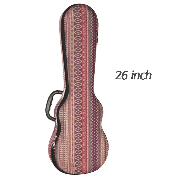 Футляр для укулеле жесткая коробка концертный тенор 21 23 26 дюймов Ukelele серый красный синий черный Мини гитара аксессуары красочные - Цвет: colorful 26  inch