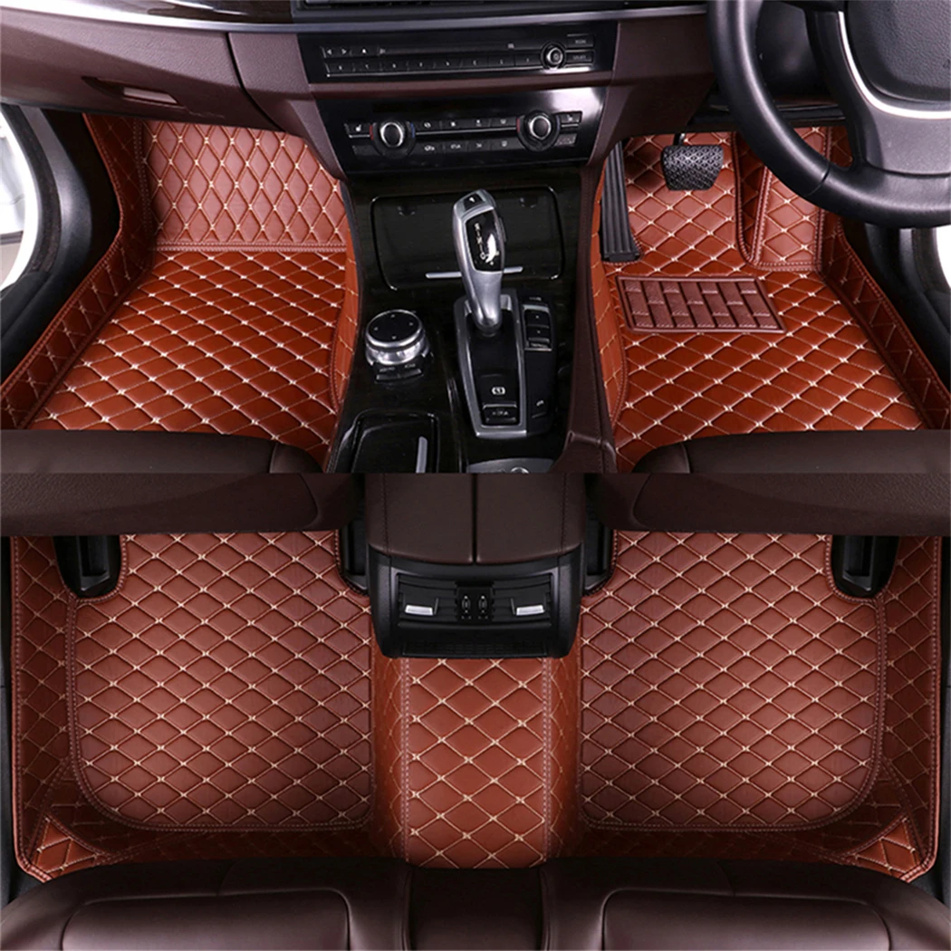 

MUCHKEY Car Floor Mats For Audi A8 2006 2007 2008 2009 2010 5seat Luxury Leather Rugs Auto Interior Accessories（Right Driving）