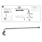 D128 мм регулируемый стержень 40-70 см, Аксессуары для штор, стержень для украшения окон