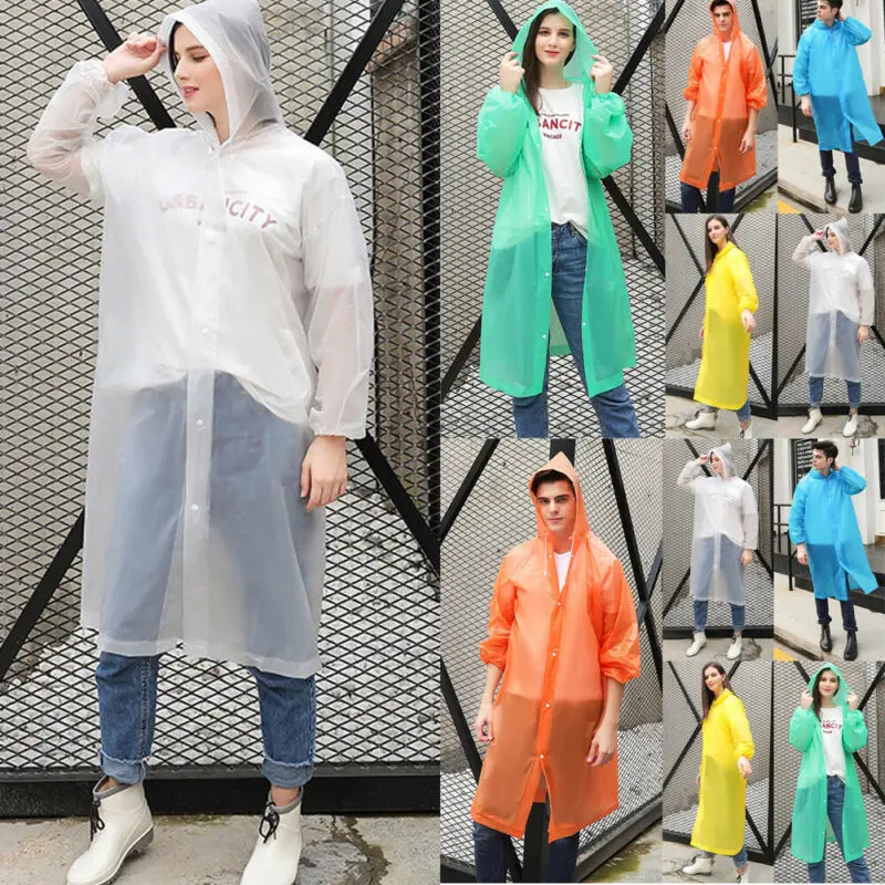 Дождевик из ЭВА для мужчин и женщин утолщенный водонепроницаемый плащ-пончо