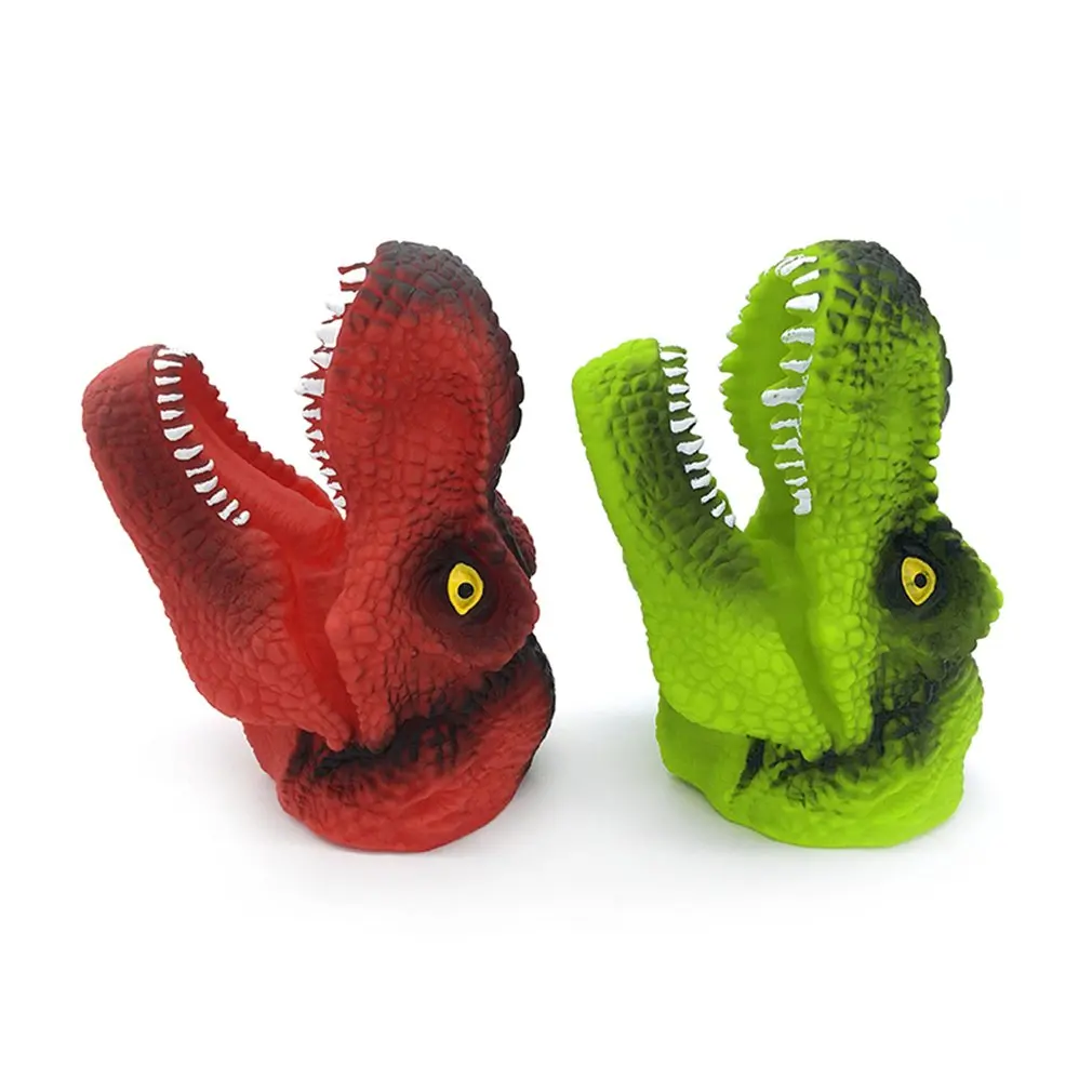 OCDAY динозавр ручная кукла мягкая виниловая Резина голова животного Novetly фигурка